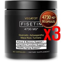 VEGATOT 피세틴 300mg 시놀리틱 검양옻나무 90캡슐 3개월분 3개