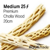 초야우드 medium25 프리미엄 (중) 1개 / 굵기 2.5cm 길이 20cm / 새우 안시 플레코 / 아쿠아메이드