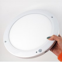 저전력 자동 동작감지 LED 원형 센서등 20W 25x25cm 아파트현관 고급스러운분위기 수유등 직부등 건전지조명 창고등