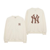 MLB 클래식 모노그램 빅럭스 오버핏 맨투맨 NY Cream