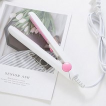휴대용고데기 미니 슬림 헤어 고데기 2 in 1 고품질 플랫 언 스트레이트닝 언 핫 빗 스트레이트너 컬링 론 스타일링 도구, 화이트 노박스_에게
