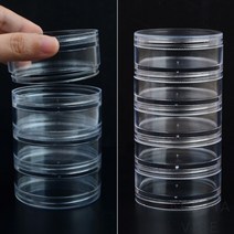 5단투명 원형 대형 샘플통 틴케이스 소분용기