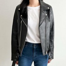 메이스 여성 라이더 자켓 양가죽 레더 점퍼 오버핏