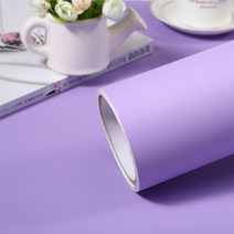 띠벽지 나비 3d 단색 자기 접착 비닐 벽지 거실 주방 캐비닛 가구 스티커 PVC 방수 대리석 연락처 용지, [01] 40cm x 1m, [25] Matt Light Purple