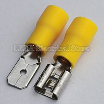 터미널압착기 1.5-2.5mm2 케이블 와이어 커넥터용 암수 FDD MDD 절연 전기 압, 03 10PCS FDD 10PCS MDD