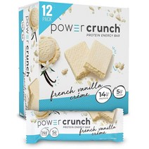 파워 크런치 프로틴 에너지 바 프렌치 바닐라 크림 Power Crunch Protein Energy Bar French Vanilla Cream 40g 12개입