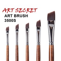 아트시크릿 3500 S 수채화 아크릴 다용도 사선 붓 프리스타일, 4