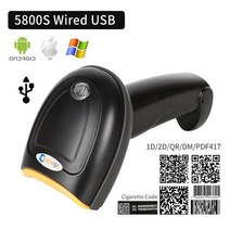 필름 스캐너 인화 변환기 아날로그 슬라이드 스캔 무선 바코드 24G 1D 2D 리더 이미지 QR PDF417 데이터 매트릭스 코드 바건 RS232 블루투스, 5800 wired scanner