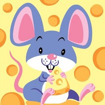 리빙듀오 DIY 쉬운 명화 유화그리기 세트 A-137 행복한 아기쥐 소형 20x20, 상세페이지 참조