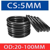 10 개몫 고무 링 NBR 씰링 O CS 5mm OD20-100mm O-링 씰 가스켓 와셔 자동차, 16 OD 35mm(10pcs)_01 5mm