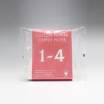 카페굿즈 코튼파워필터 커피필터 60매입, 핑크