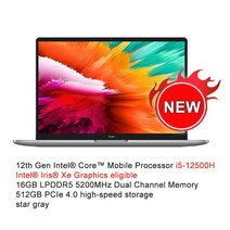 샤오미 레드미북 프로 14 2022 노트북 인텔 i5-12500H/i5-12450H 아이리스 Xe/GeForce MX550 16G RAM SS, 한개옵션5, 한개옵션4, 한개옵션3, 한개옵션2, 한개옵션1, 02 i5-12500H Iris Xe