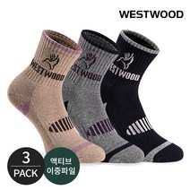 웨스트우드 웨스트우드 여성 넥 로고포인트 등산 장목양말 3P_MX, FREE