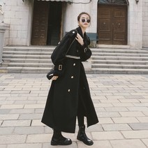 DFMEI 모직 코트 여성 중간 길이 가을 겨울 패션 유행 모직 코트