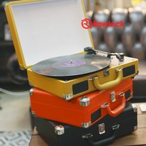 레트로 아날로그 엔틱 감성 7인치 LP 턴테이블 내장스피커 플레이어, 레드