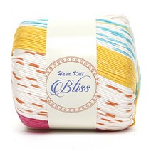삼남뜨개실 블리스코튼 5+1 의류실 비스코스 면사 모자실 가방실 코바늘실 뜨개실, Bliss Cotton, 09 옐로우체리핑크