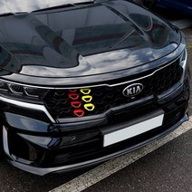 JSTAR 쏘렌토MQ4 그릴 데칼 스티커 랩핑 필름 실외 드레스업 튜닝 DIY 익스테리어 차량 용품, B.독일(운전석)