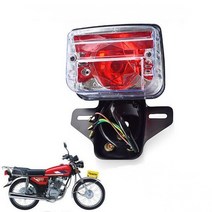혼다cg125 오토바이 조명 시스템 부품 테일 램프 for honda lifan cg125 cg150 cg250 125cc universal electric rear brake, 테일 화이트