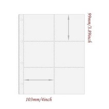 10 팩 A4 포토 앨범 클리어 슬리브 4x6 인치 탑로더 포토카드 엽서 바인더 시트 리필 페이지 2 4 6 9 포켓 PVC 무료, 6 pockets 10pcs