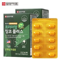 일양약품 헬스뱅 프리미엄 징코 플러스 90정X2개(6개월분)-혈행과 기억력 개선, 90정, 2개