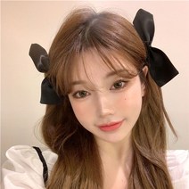 반리본 블랙핑크 아이돌 옆머리핀 크리스마스 지수 리본머리핀