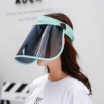 자외선차단 휴대용 민트색 돌돌이썬캡 여성썬캡 모자