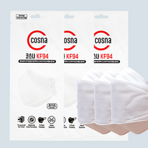 코스나 귀안아픈 숨쉬기 편한 KF94 방역마스크 화이트100매