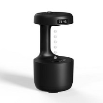 코쿤가습기 다이소 가습기 웰포트가습기 조지루시 800ML 안티 중력 USB 공기 초음파 청정기 공중 부양 물방울 미스트 메이커 안개 향수 LED 디스플레이 라이트, 04. 블랙 800ml