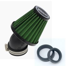 MoFlyeer 오토바이 에어 필터 28mm 38mm 42mm 48mm 클리너 45도 벤드 공기 흡입 액세서리, Green 28mm, Green 28mm