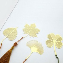 자연을 담은 책갈피 북마커 단풍잎 은행잎 금속 연 꽃 모양 도서필수품 보리수잎
