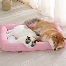 [코코비샵] 강아지 고양이 쿨링원단 방수 바닥 쿨매트 핑크 애완용품, 본상품