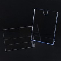 식당테이블 프린트물 투명 아크릴꽂이 2개 부착용 월프레임 홍보판 메뉴판 캐비넷, B6 가로