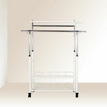 유앤지리빙 수납 더블 행거 수납선반행거 철제행거 옷걸이용행거, 단품