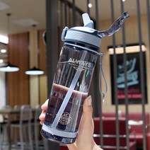 플라스틱물병 고안치 임부 산모 휴대 빨대컵 어른 어깨끈 있음 내열 야외 충격흡수 대용량 2600829233, 빨대컵 한 개, 1813 타입 블루 800 밀리리터
