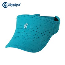 클리브랜드 스퀘어타공 트리코트 여성 썬캡 바이저 골프모자 CGKWCP1122a, CGKWCP1122 T블루