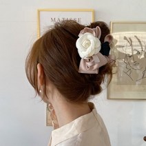 까멜리아 리본 집게핀/(2703204)