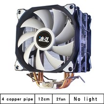 cpu 쿨러 lga 2011 냉각 팬 rgb 120mm 4 구리 파이프 x79 x99 마더보드 amd3 am4 lga 인텔 1200 1356 1150 1155 1700 팬, (빛 없음) 2팬, 4핀 LGA 1200 1700