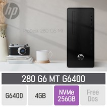 HP 데스크탑 프로데스크 280 G6 MT G6400 [CPU G6900 무상 업그레이드], 램4GB + SSD 256GB