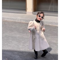 따뜻한 양모 퍼 원피스 코트 여아 겨울 데일리룩 등원룩