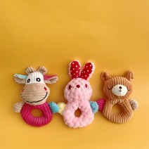 반려견 애완견 애착인형 삑삑이 터그놀이 강아지장난감 곰곰이 카우맨 블리래빗, 1팩
