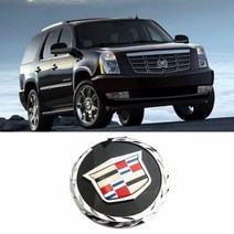 자동차엠블럼 입체 스포츠카 무광 메탈 자동차이니셜 휀다 포인트 abs 도금 14cm 전면 그릴 스타일링 액세서리 캐딜락 로고 에스컬레이드 2007-2014 자동 장식 배지 장식, 없음