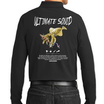 [피싱웨어]궁극의무늬오징어 에깅 루어 기능성 낚시티셔츠 빅사이즈가능, 긴팔카라티셔츠, 4L(115), 블랙