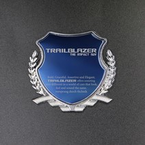 [팬덤] 트레일블레이저 B필러 휀다 로고 트렁크 DIY 포인트 튜닝 엠블럼 익스테리어 몰딩, 블랙(1p)