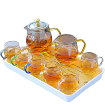 몬테리아 다도 세트 기하학적 도형 다이아몬드 컵 다기세트 찻잔 세트 2022 출시, A5- 스타일