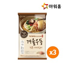 아워홈 정통 가다랑어 겨울우동 458g x3봉