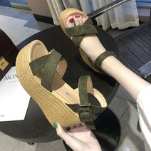 웨지힐 샌들 여성 발편한 여자 웨지 여름 통굽 굽 슬리퍼