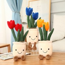 다리동동 튤립 인형 5color 꽃 화분 실내 장식 인테리어 데코 소품 기념일 집들이 선물 유쁘다, 핑크