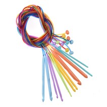 튤립 에티모 손뜨개 뜨개질 코바늘 세트 DoreenBeads 자연 대나무 유연한 아프간, A