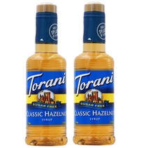 2개 Torani 토라니 헤이즐넛 커피 핫초코 카페모카 카페라떼 무설탕 시럽 375ml