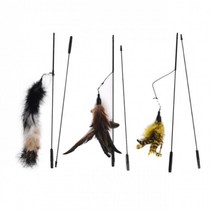 장시간놀아줘도 피로감없는 캣장난감 고양이낚시대 터키쉬 냥이좋아하는, 1개, 블랙펄